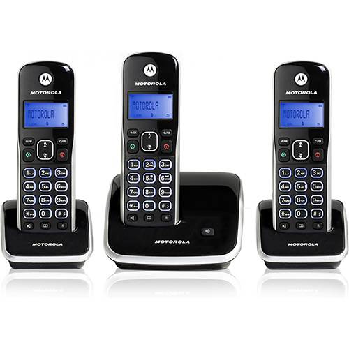 Tudo sobre 'Telefone S/Fio DECT 6.0 C/ Identificador de Chamadas e Viva Voz + 2 Ramais AURI3500 MRD3 - Motorola'