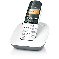 Telefone S/ Fio DECT 6.0 C/ Identificador de Chamadas, Viva-Voz, Display e Teclado Iluminados, Função Alarme e Agenda P/ Até 80 Contatos  -  A490 Branco - Siemens Gigaset