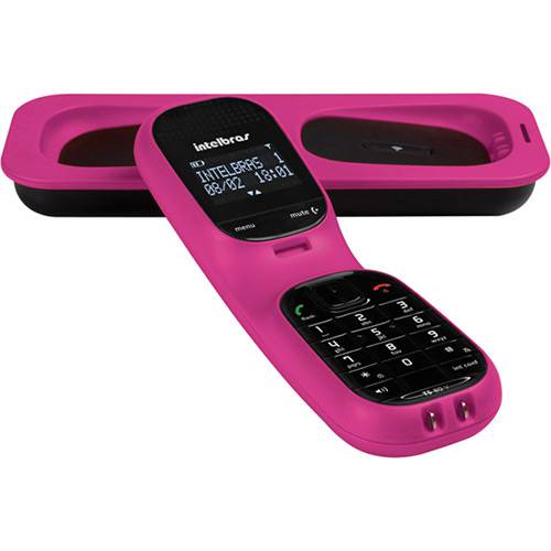 Telefone S/ Fio Dect 6.0 C/ Viva-Voz, Capacidade 5 Ramais e Função Babá Eletrônica - TS80V Rosa - Intelbras