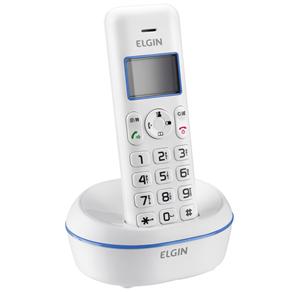 Telefone S/ Fio Elgin TSF-5001 C/ DECT 6.0, Viva-voz e Identificador de Chamadas - Branco
