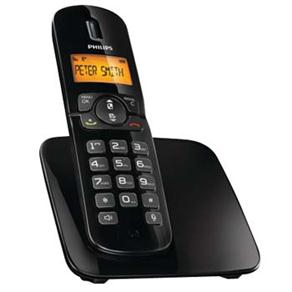 Telefone S/ Fio Philips CD1811B Preto C/ Display Iluminado, Id. Chamadas e Viva-voz