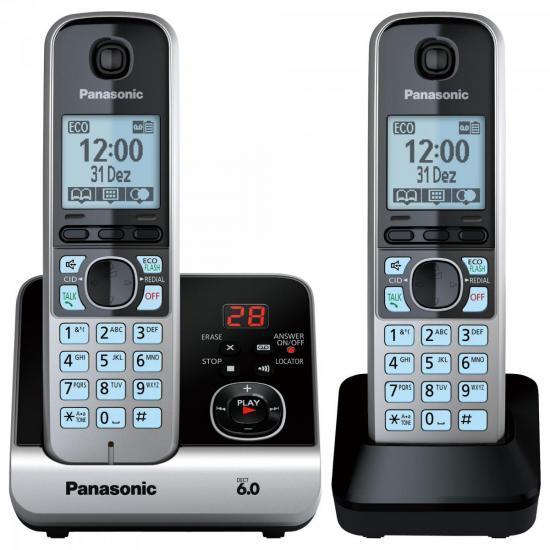 Telefone S/ Fio C/ Base Bina ID + Secr + Ramal KX- PANASONIC