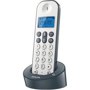 Telefone Sem Fio Cinza Philips D1211WR/BR com Identificador de Chamadas e Viva Voz