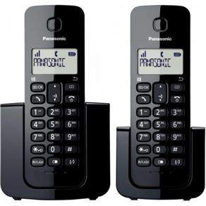 Telefone Sem Fio com Base e Ramal com Id Kx-Tgb112Lbb Preto Panasonic
