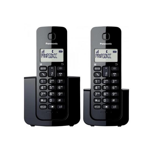 Telefone Sem Fio com Base + Ramal com Id Kx-tgb112lbb Preto Panasonic