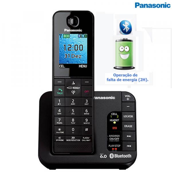 Telefone Sem Fio com Função Bluetooth KX-TGH260LBB Panasonic