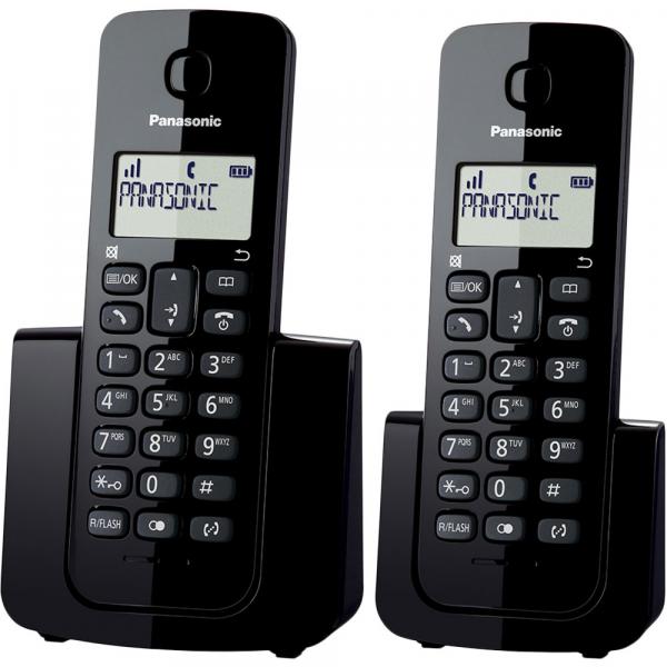 Telefone Sem Fio com ID Base com Ramal KX-TGB112LBB Preto Panasonic