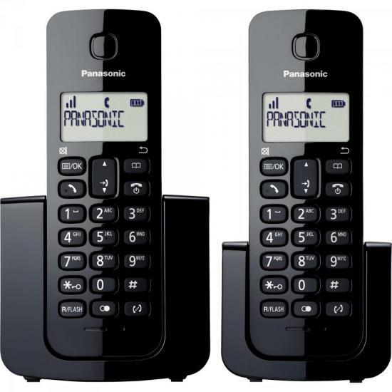 Telefone Sem Fio com ID Base + Ramal KX-TGB112LBB Preto - Panasonic