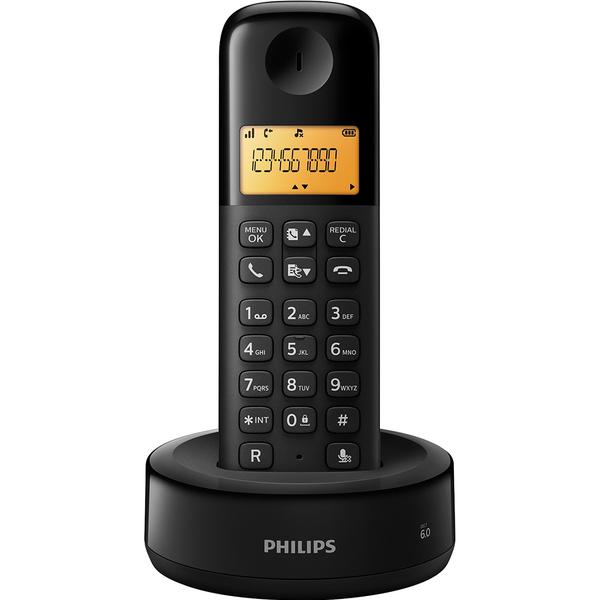 Telefone Sem Fio com ID D1301B/BR Preto - Philips - Philips