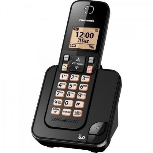 Telefone Sem Fio com Id Kx Tgc350Lbb Preto Panasonic