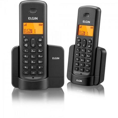 Telefone Sem Fio com ID + Ramal TSF-8002 Preto ELGIN