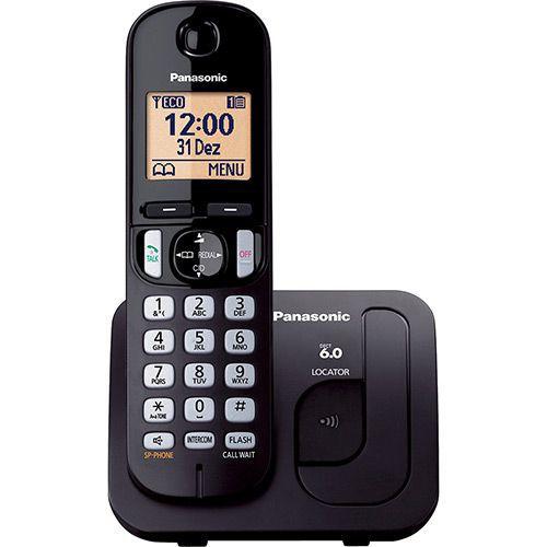 Telefone Sem Fio com ID/Viva Voz KX-TGC210LBB Preto PANASONIC