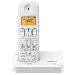 Telefone Sem Fio com Identificador de Chamadas e Display Luminoso - Philips D1501W - Branco
