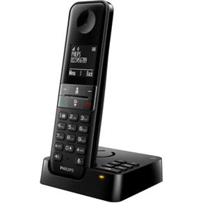 Telefone Sem Fio com Identificador/Secretaria/Viva-Voz D4551B/Br Preto Philips