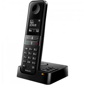 Telefone Sem Fio com Identificador/Secretária/Viva-Voz D4551B/Br Preto Philips