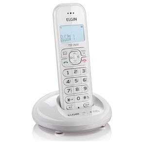 Telefone Sem Fio com Identificador TSF 7600 Preto Elgin Branco