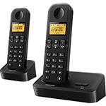Telefone Sem Fio com Ramal Philips Preto D1502B/BR com Identificador de Chamadas