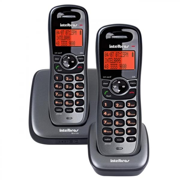 Telefone Sem Fio com Ramal Preto Ts6122 Intelbras