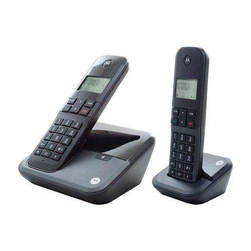 Telefone Sem Fio com Ramal Rj11 Preto Moto3000-Mrd2 Motorola