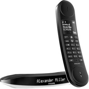 Telefone Sem Fio com Viva-voz Luceo Design M6601wb/br Preto/branco Philips