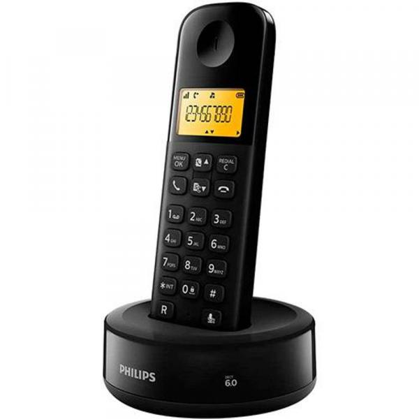 Telefone Sem Fio D1301B/BR com Identificador de Chamadas Preto - Philips