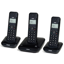 Telefone Sem Fio Dect 6.0 com Identificador de Chamadas, Gerenciador de Chamadas em Espera e Agenda P/ Até 20 Contatos - LYRIX 500 - MRD3 - Vtech