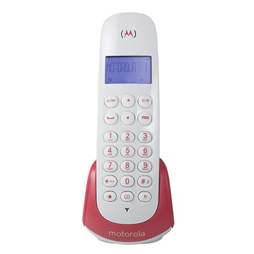 Telefone Sem Fio Dect 6.0 com Identificador de Chamadas Vermelho MOTO-700S - Motorola