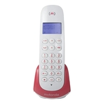 Telefone Sem Fio Dect 6.0 Com Identificador de Chamadas Vermelho MOTO-700S - Motorola