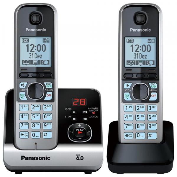 Telefone Sem Fio Dect 6.0 Panasonic KX-TG6722LBB