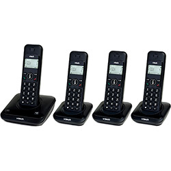 Telefone Sem Fio Dect Digital C/ Identificador de Chamadas + 3 Ramais LYRIX 500-MRD4 - Vtech