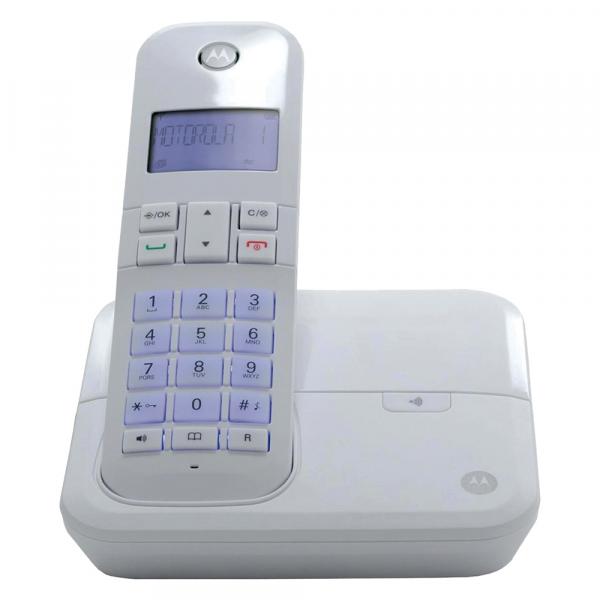 Telefone Sem Fio Digital Branco com Identificador Moto4000w Motorola
