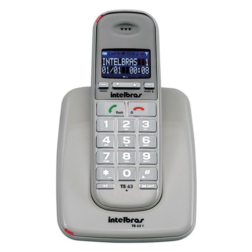 Telefone Sem Fio Digital Intelbras Ts 63 V Branco