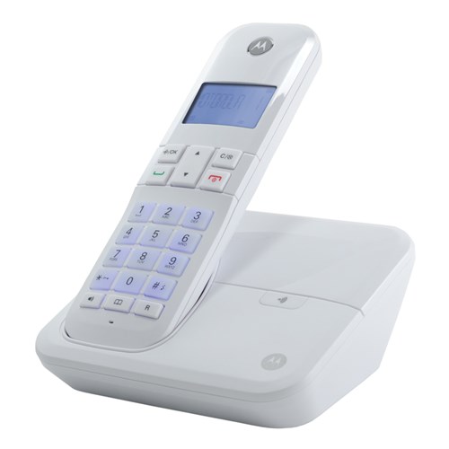 Telefone Sem Fio Digital Motorola com Identificador de Chamadas Branco Moto4000w