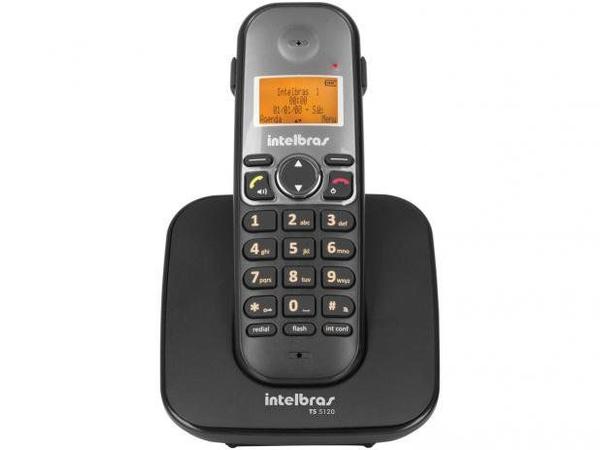 Telefone Sem Fio Digital Preto Intelbras Ts5120 com Viva Voz