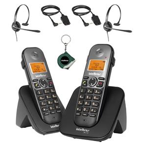 Telefone Sem Fio e Ramal TS 5122 Bina + 2 Headset Intelbras - Bivolt