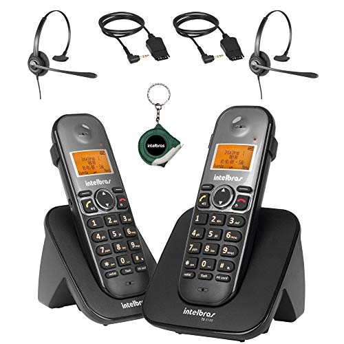 Telefone Sem Fio e Ramal TS 5122 Bina + 2 Headset Intelbras