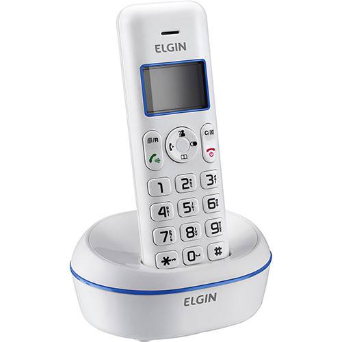 Tudo sobre 'Telefone Sem Fio Elgin Branco e Azul TSF-5001 com Indentificador de Chamadas'