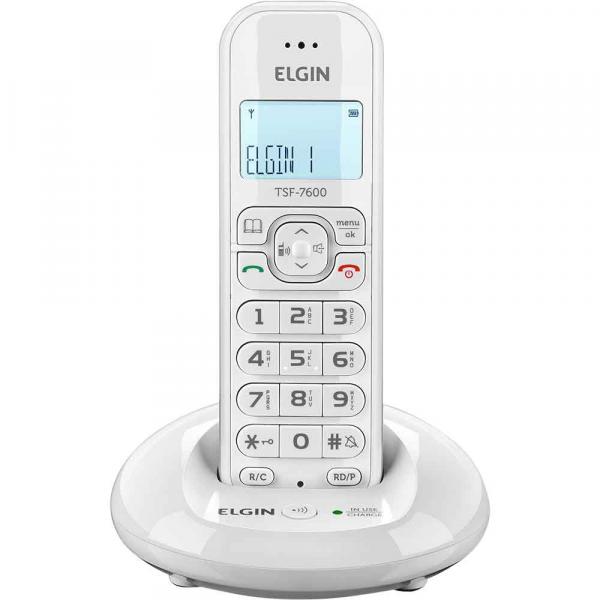 Telefone Sem Fio Elgin com Identificador de Chamada TSF7600 Branco
