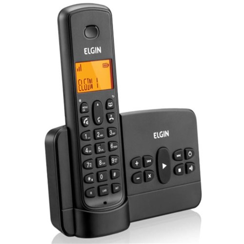 Telefone Sem Fio Elgin com Identificador de Chamadas e Viva-Voz Preto Elgin - Tsf800se