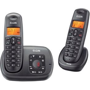 Telefone Sem Fio Elgin Preto TSF 700SE com Identificador de Chamadas e Secretária Eletrônica