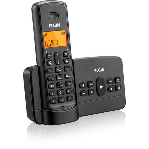 Telefone Sem Fio Elgin Secretária Eletrônica TSF800SE Preto