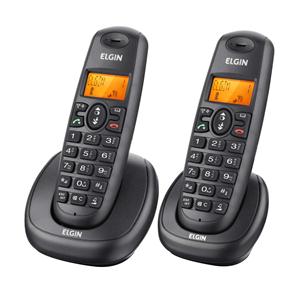 Telefone Sem Fio Elgin TSF-7002 com Tecnologia DECT 6.0, Identificador de Chamadas, Viva Voz e Display Iluminado e 1 Ramal