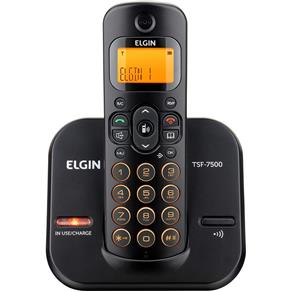 Telefone Sem Fio Elgin Tsf - 7500 com Identificador de Chamadas - Preto