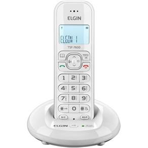 Telefone Sem Fio Elgin TSF 7600 com Identificador de Chamada - Branco