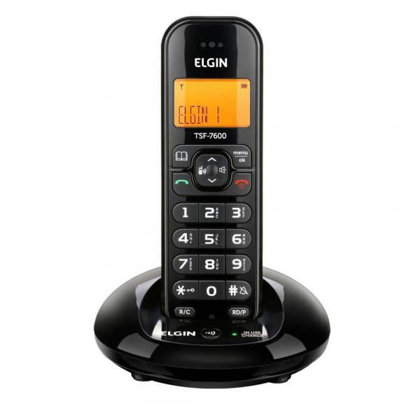 Telefone Sem Fio Elgin TSF 7600 DECT 6.0 com ID e Viva Voz