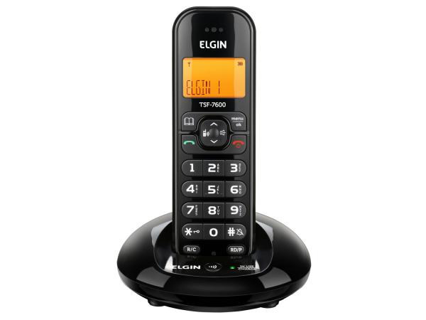 Tudo sobre 'Telefone Sem Fio Elgin TSF 7600 - Identificador de Chamada Viva Voz Chave Bloq.'