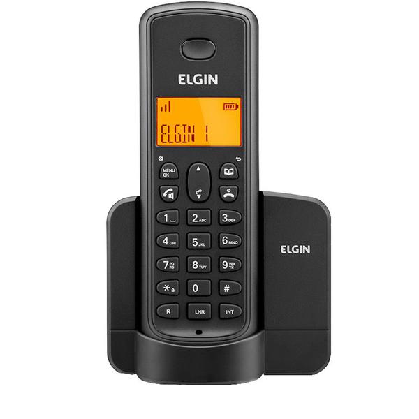 Telefone Sem Fio Elgin TSF 8001 com ID, Viva Voz, Display Iluminado - Preto