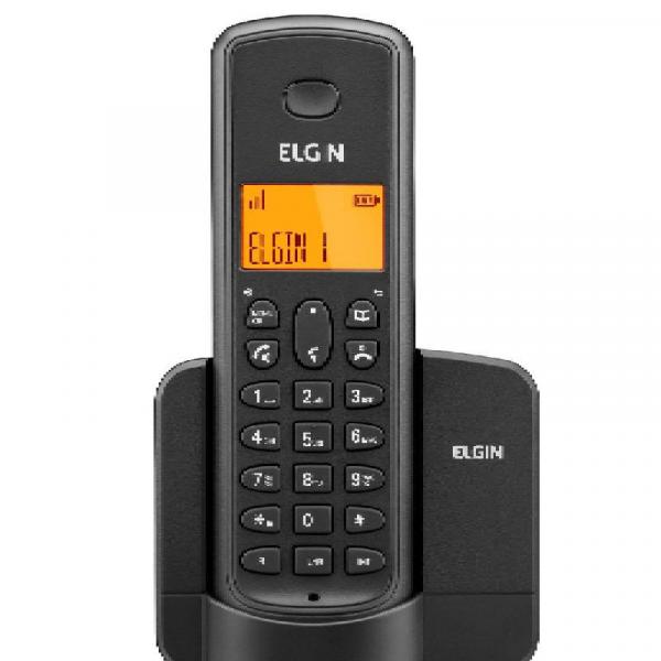 Telefone Sem Fio Elgin TSF 8001 - Identificador de Chamada Viva Voz Preto