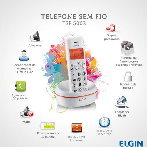 Telefone Sem Fio Elgin - Tsf5001