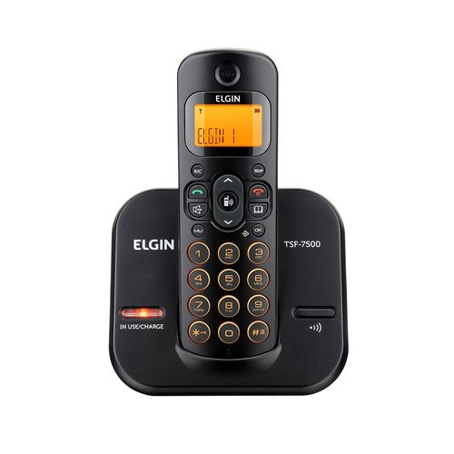 Telefone Sem Fio Elgin Tsf7500 com Identificador de Chamada Preto